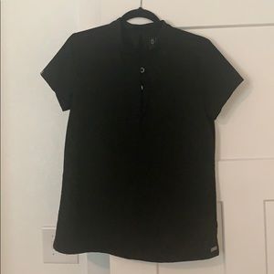 Figs scrubs black scrub top, size S